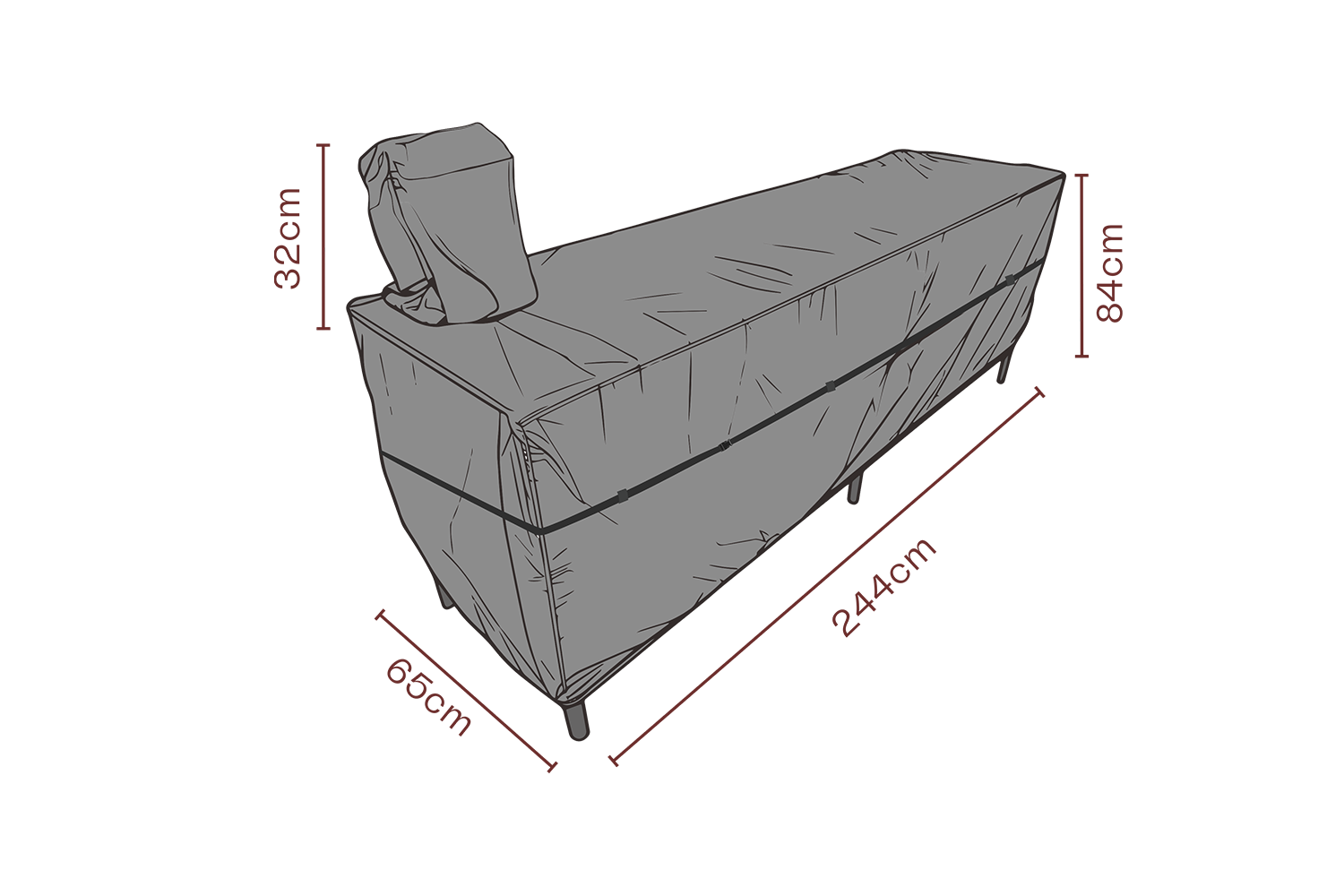 Møbeltrekk utekjøkken Black-Breathable