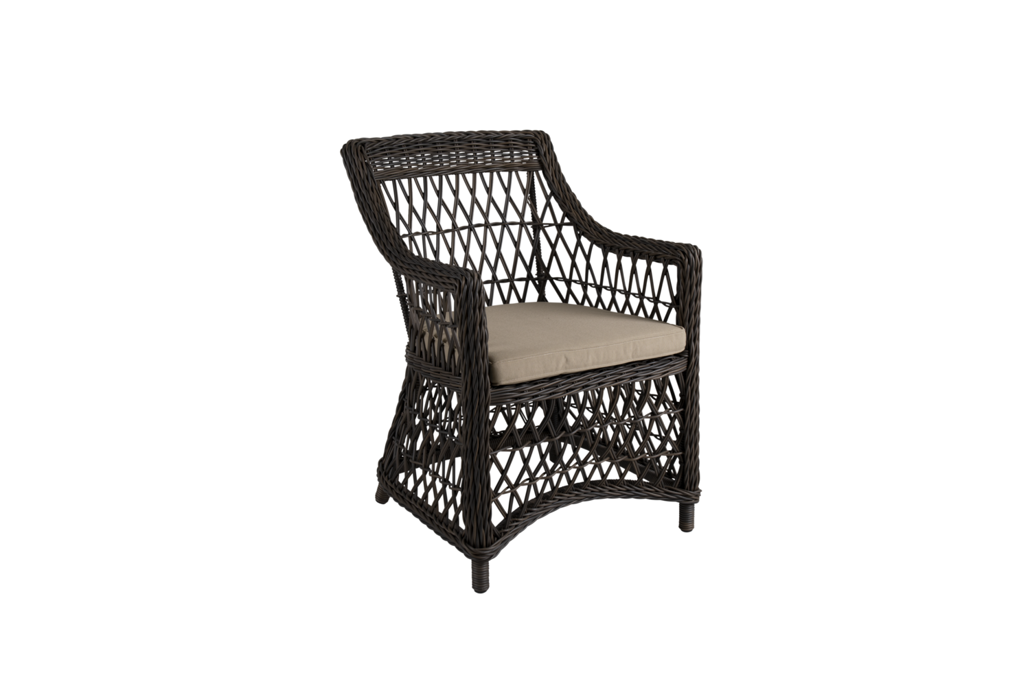 Beatrice stol med armlener Brun/beige