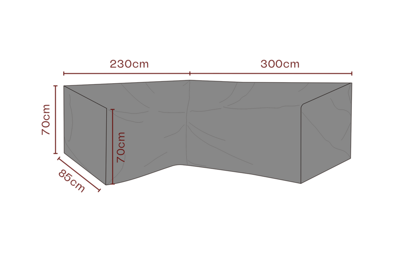 Møbeltrekk hjørnesofa Black-Breathable