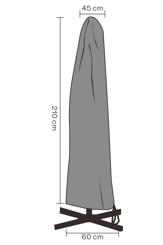 Møbeltrekk parasoll Black-Waterproof