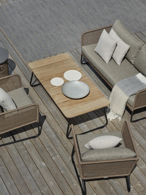 Nolli sofabord Svart/teak