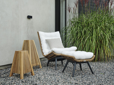 Covelo loungestol Natural colored/white
