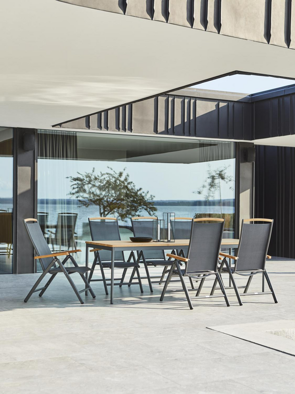 Nox spisebord Anthracite/Teak
