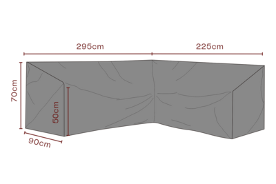 Møbeltrekk hjørnesofa Black-Breathable