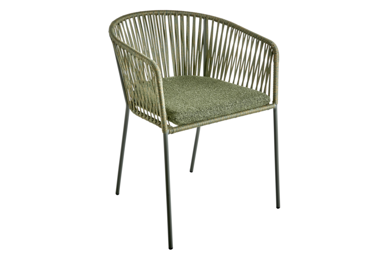 Piatto stol med armlener Nordic Green / Raw Avocado