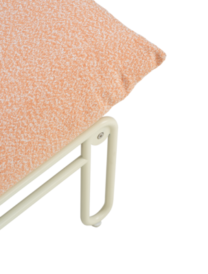 Blixt loungestol Pearl White/Teddy Orange