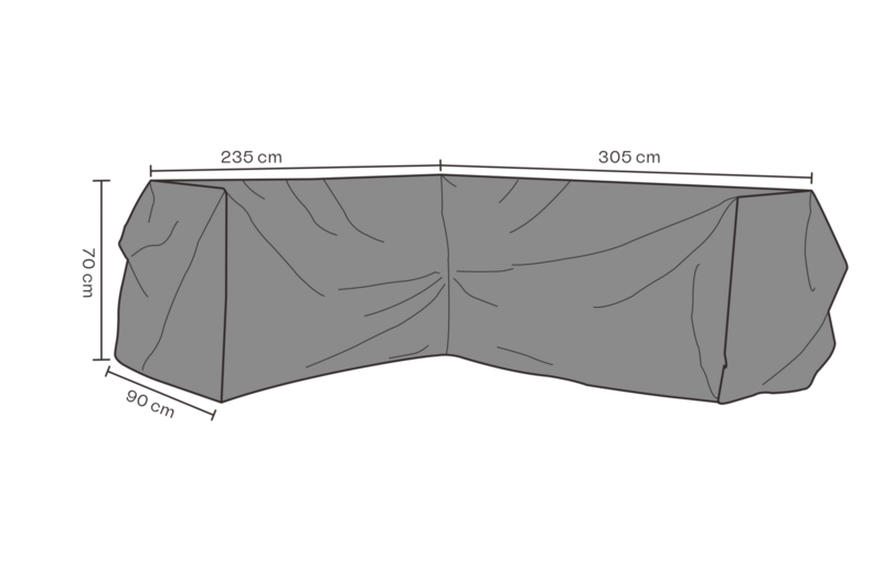 Møbeltrekk hjørnesofa Black-Breathable
