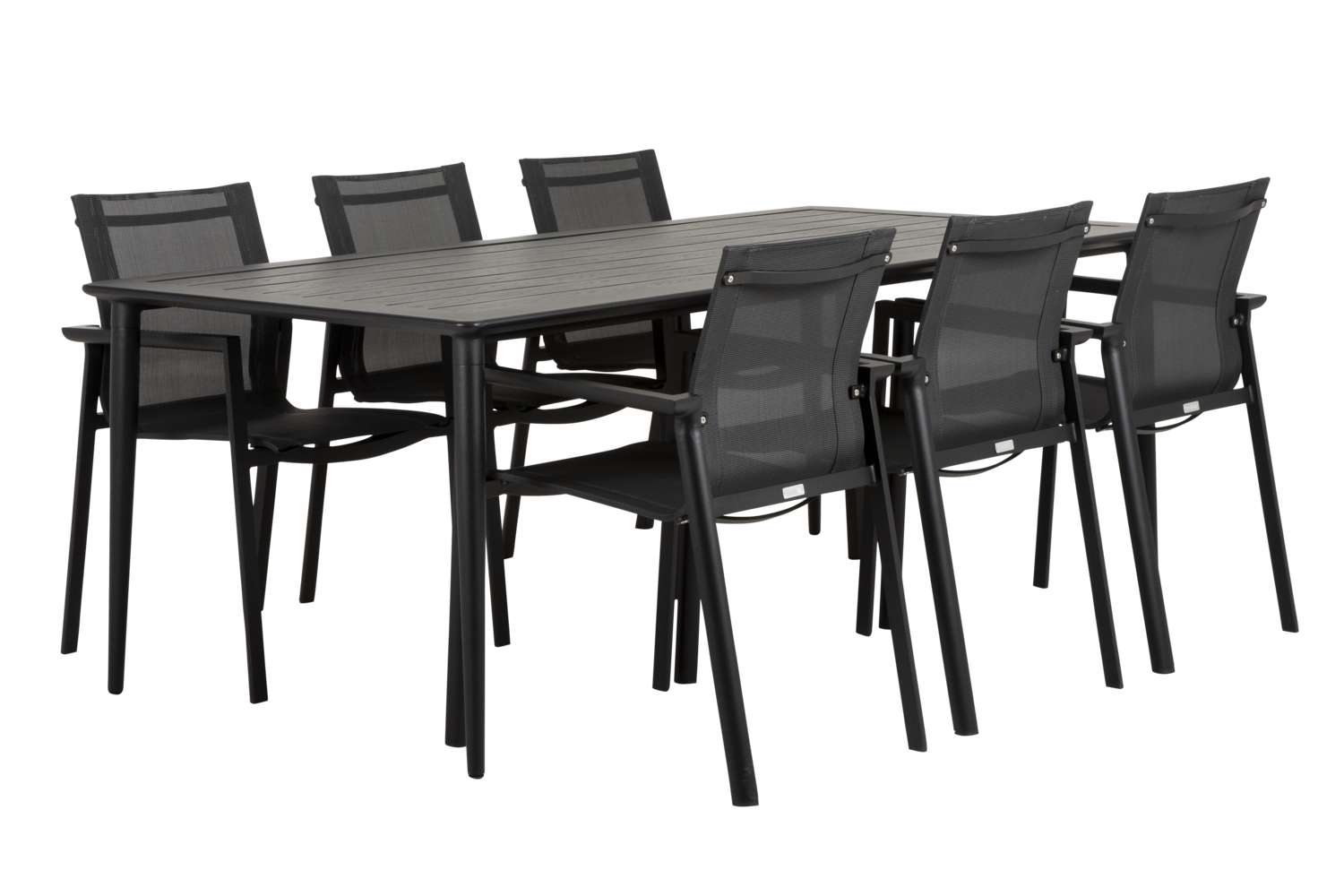 Delia stol med armlener Svart/svart