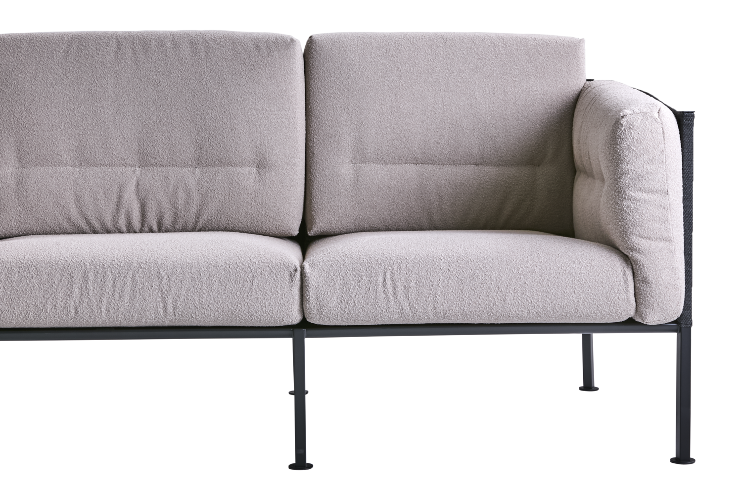 Delux 3-seter sofa Black/Teddy Beige