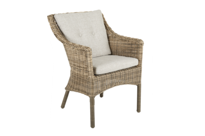 Lenora stol med armlener Rustic/Sand