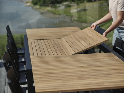 Naos spisebord Svart/teak