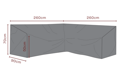 Møbeltrekk hjørnesofa Black-Waterproof