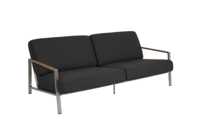 Naos 2,5-seter sofa Stainless steel/Nearly back