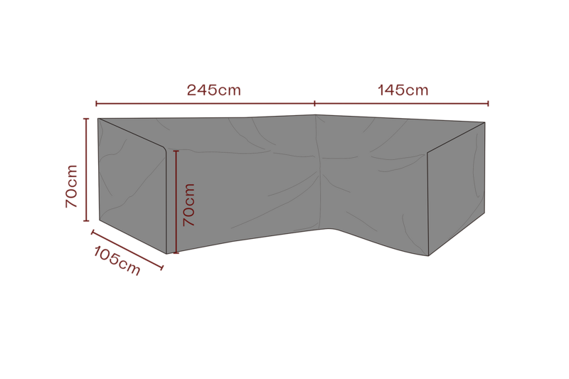 Møbeltrekk hjørnesofa Black-Breathable