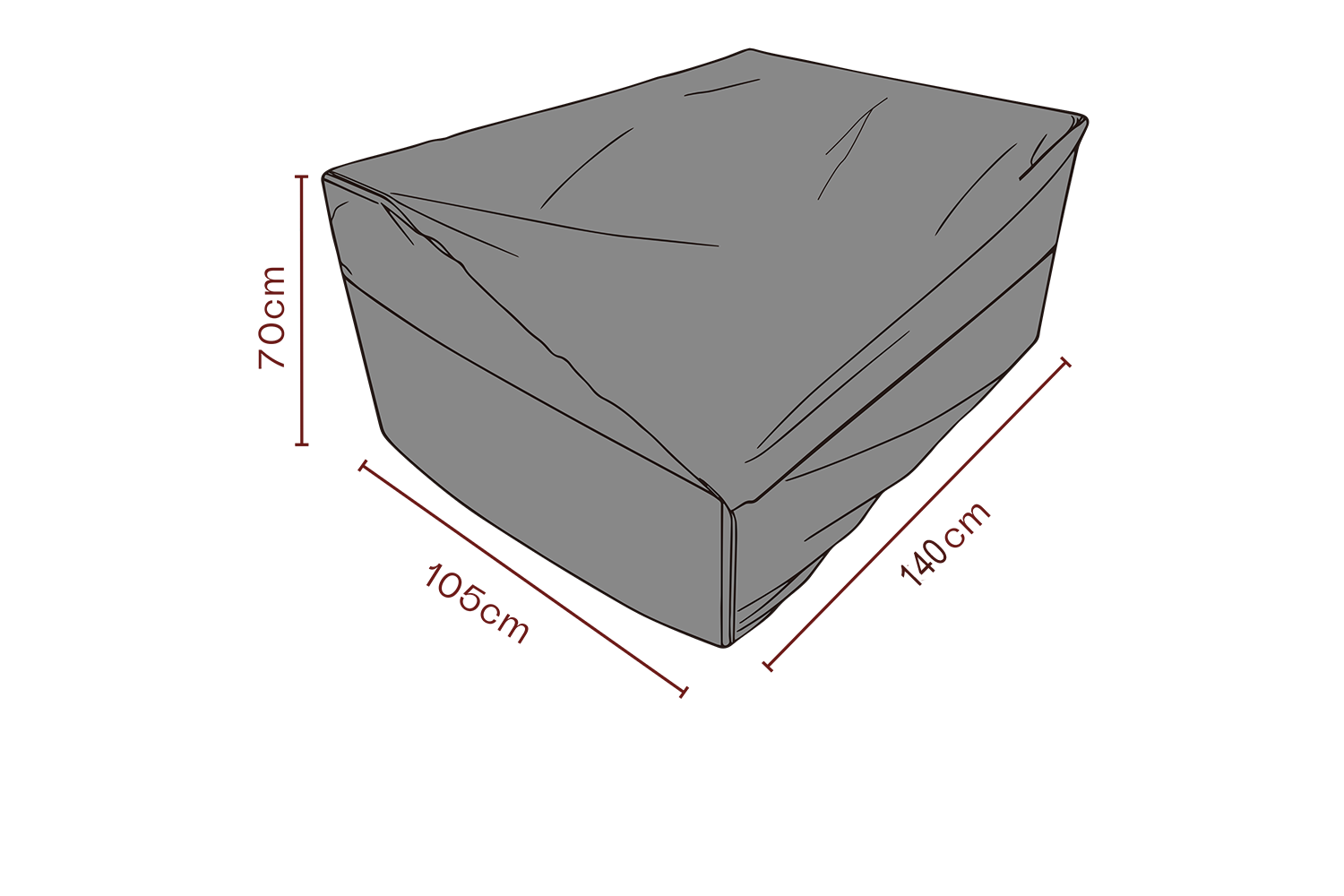 Møbeltrekk sofa Black-Breathable