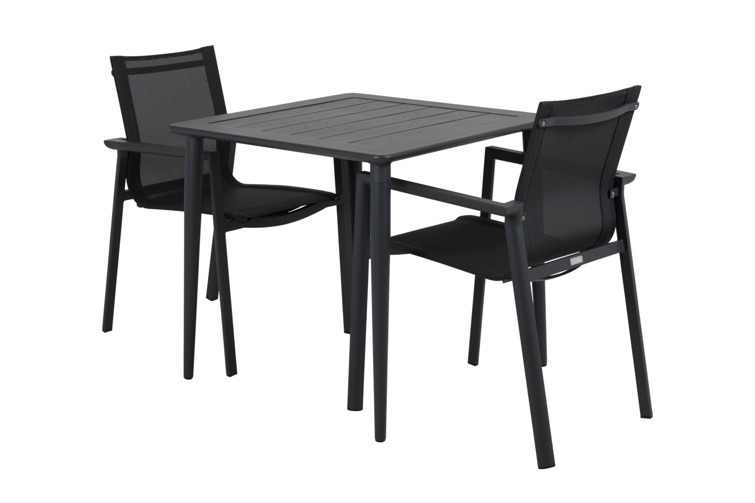 Delia stol med armlener Antracit/Svart