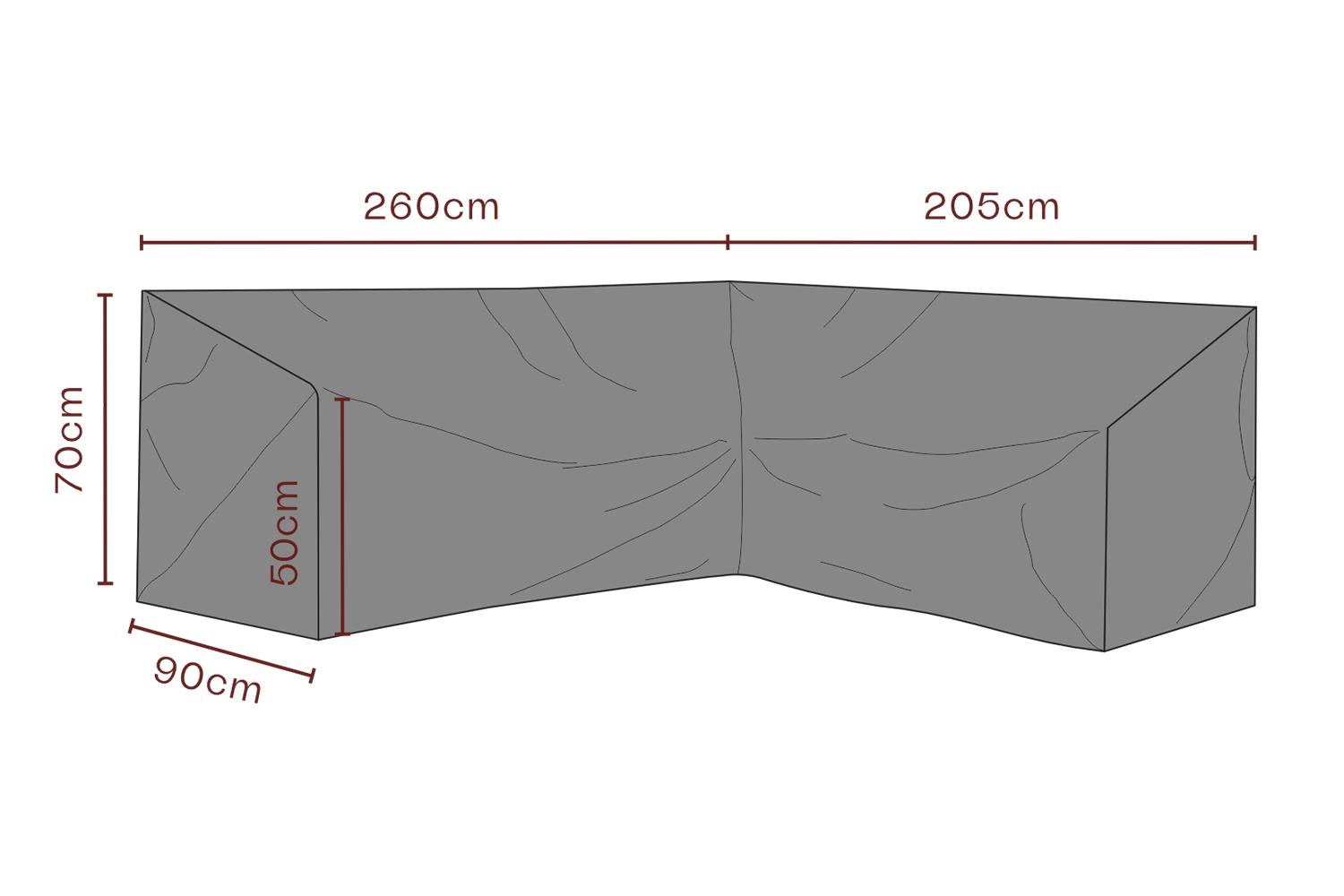 Møbeltrekk hjørnesofa Black-Breathable