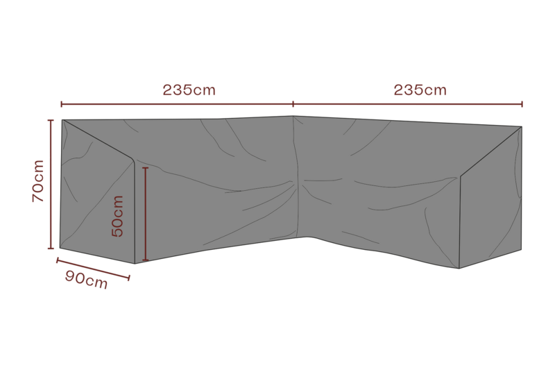 Møbeltrekk hjørnesofa Black-Breathable