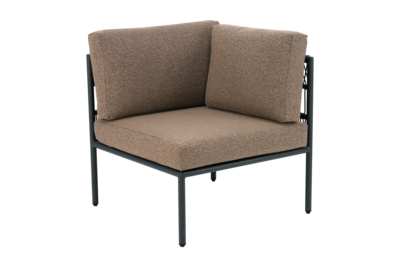 Reno hjørne Svart/Raw Peanut