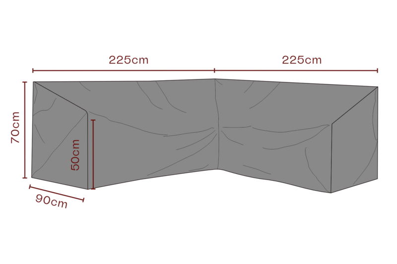 Møbeltrekk hjørnesofa Black-Waterproof