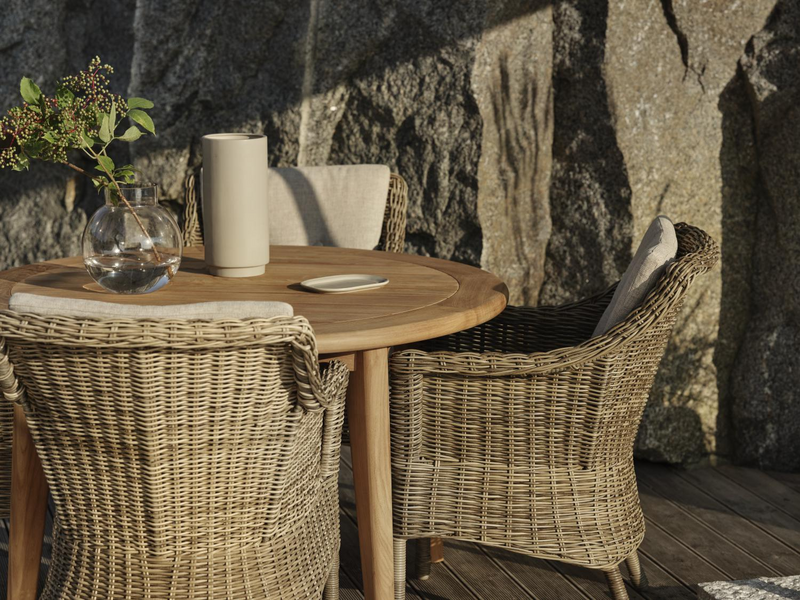 Lenora stol med armlener Rustic/Sand