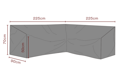 Møbeltrekk hjørnesofa Black-Breathable