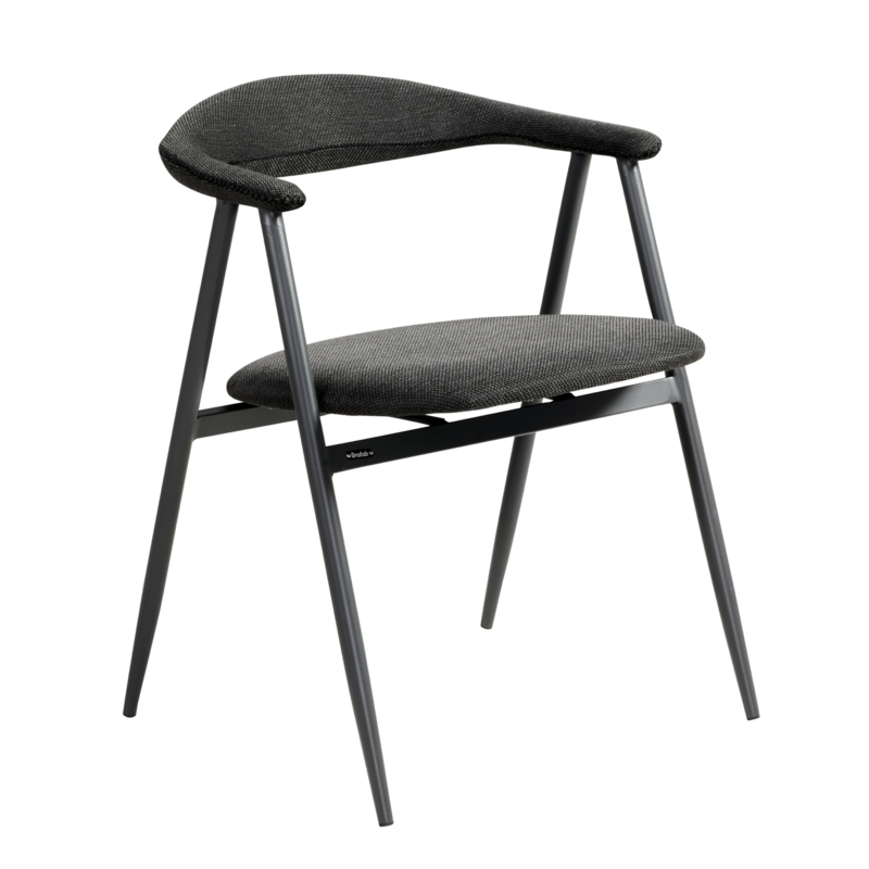 Boi stol med armlener Anthracite/Black Barley