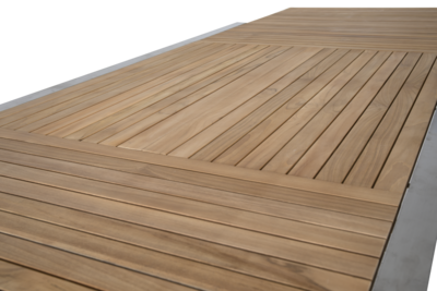 Naos spisebord Stainless steel/teak