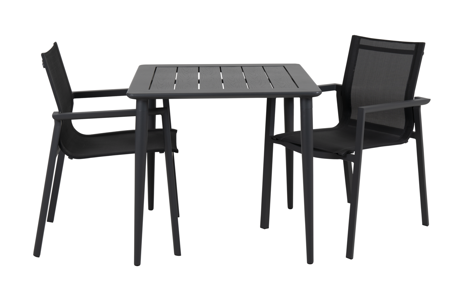 Delia stol med armlener Antracit/Svart