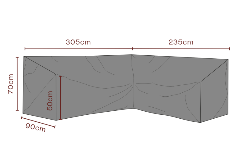 Møbeltrekk hjørnesofa Black-Breathable