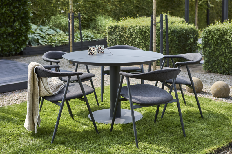 Boi stol med armlener Anthracite/Black Barley