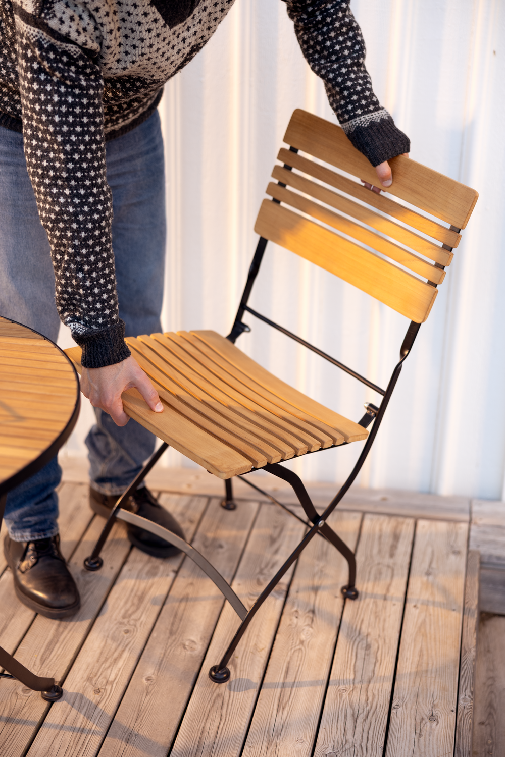 Brewer spisestol  Svart/teak