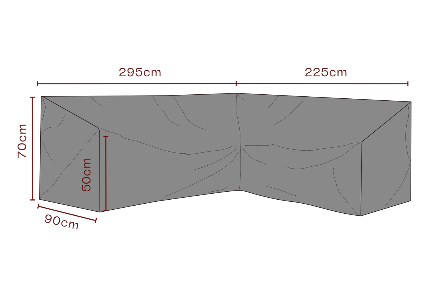 Møbeltrekk hjørnesofa Black-Breathable