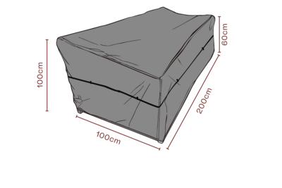 Møbeltrekk sofa Black-Breathable