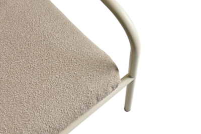 Bendt lenestol Pearl White/Teddy Beige