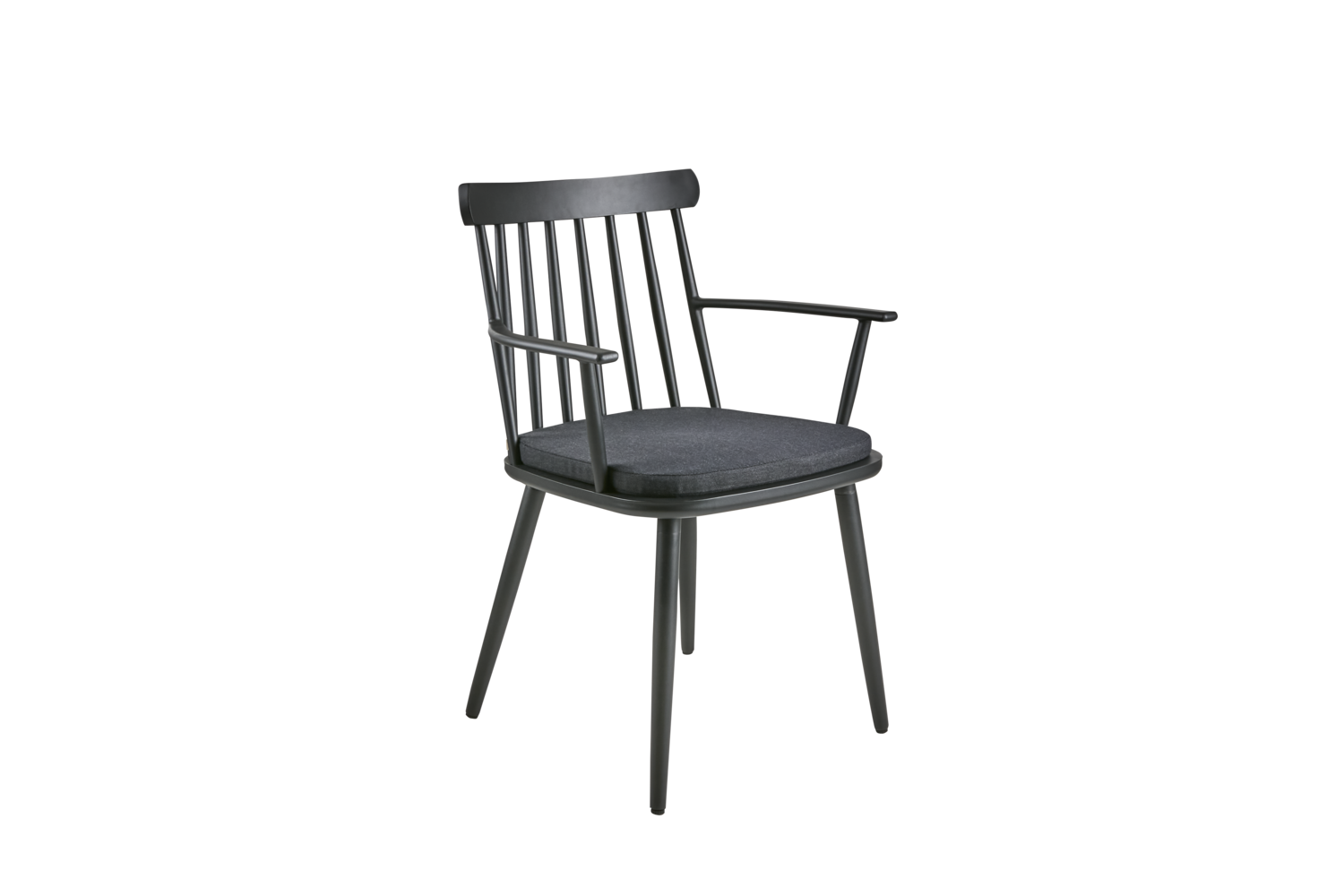 Winsor stol med armlener Black/Raven