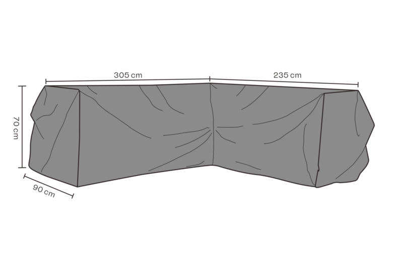 Møbeltrekk hjørnesofa Black-Breathable