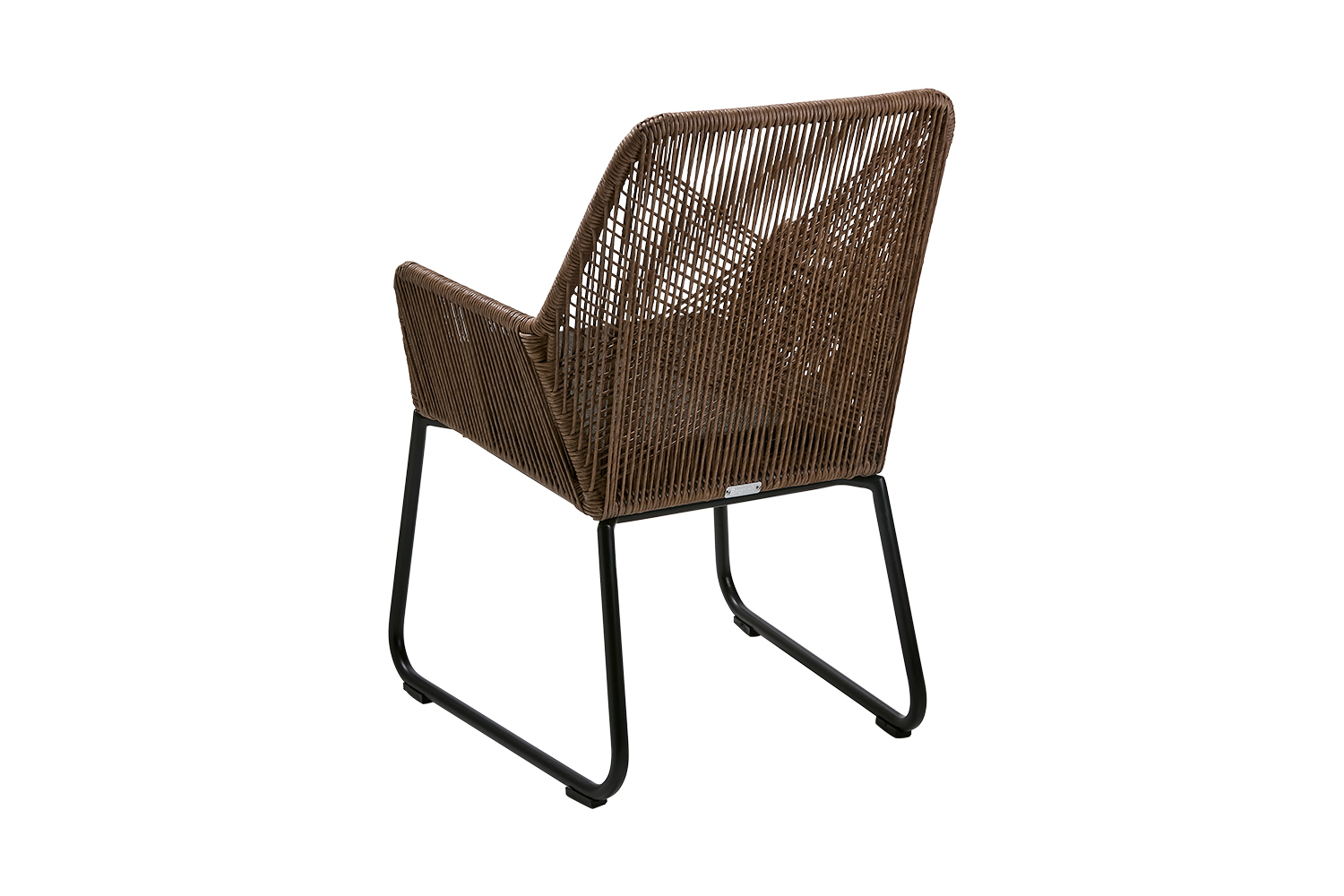 Midway stol med armlener Natur/svart