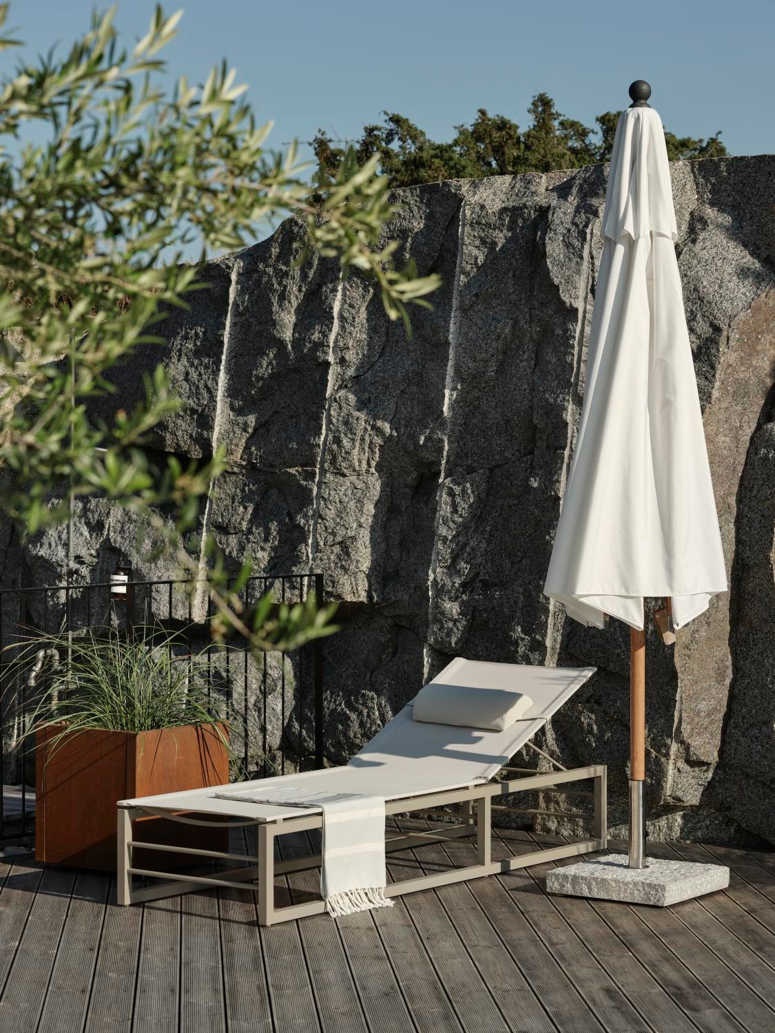 Paliano parasoll Natural colored/white