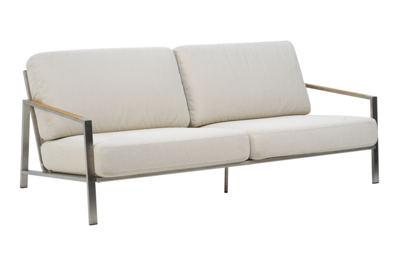 Naos 1_Soffa_2,5-sits Stainless Steel/Dot Beige
