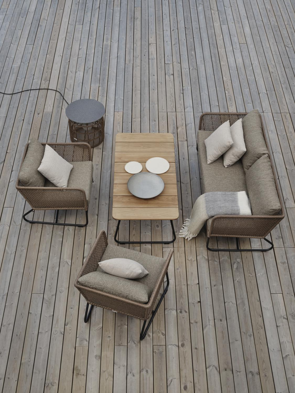 Nolli sofabord Svart/teak