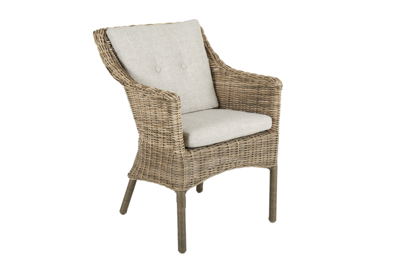 Lenora stol med armlener Rustic/Sand
