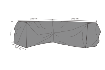 Møbeltrekk hjørnesofa Black-Breathable