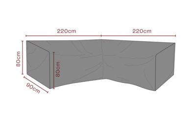 Møbeltrekk hjørnesofa Black-Breathable