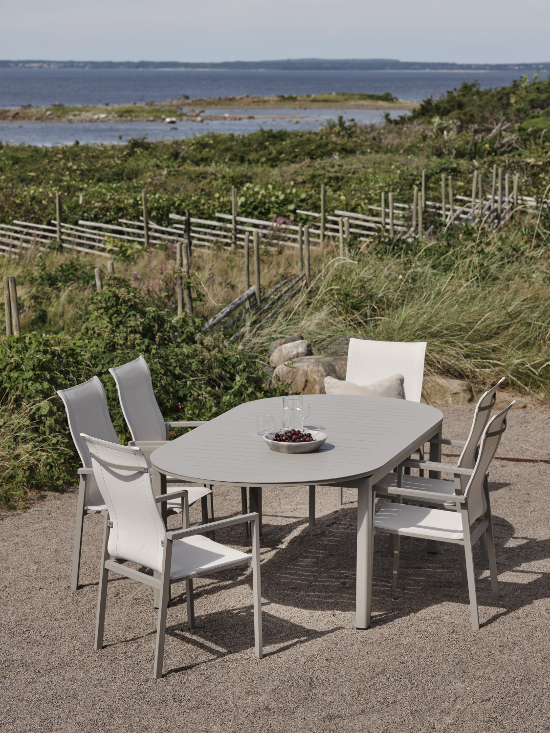 Comfy stol med armlener Khaki/Off-white