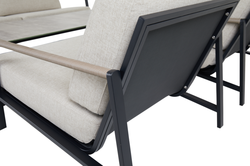 Lyra 2,5-seter sofa Black/Sand