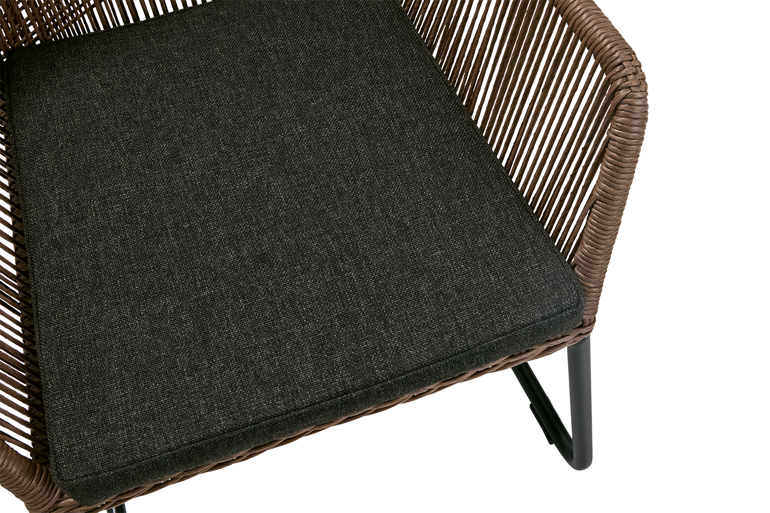 Midway stol med armlener Natur/svart