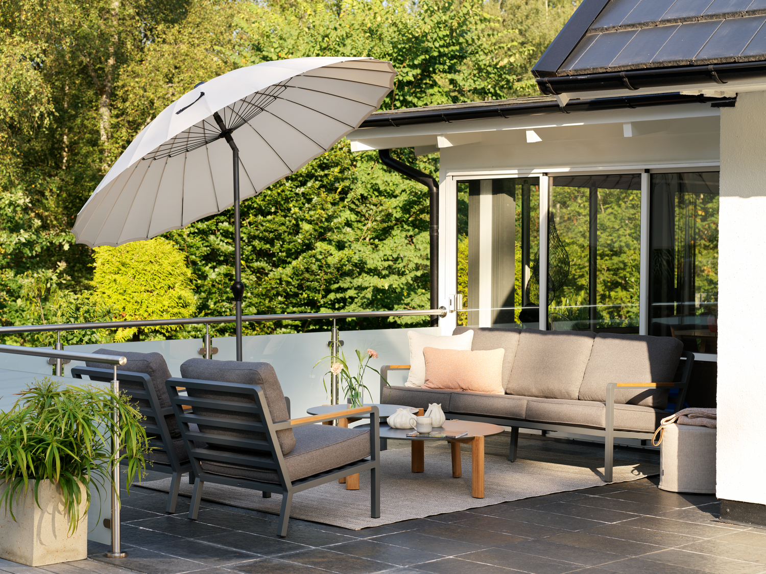 Domino sofabord Antracit/Natur