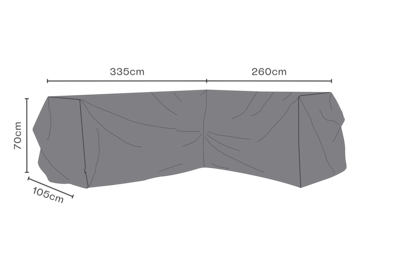 Møbeltrekk hjørnesofa Black-Breathable