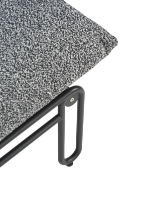 Blixt loungestol Svart/Teddy Ant